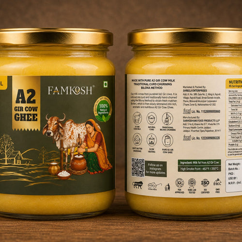 Famkosh A2 Gir Cow Ghee – Traditional Bilona Method | 500ml