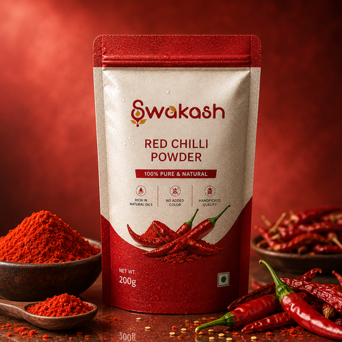 Swakash Red Chilli Powder 200g | Pure & Natural Lal Mirch Powder