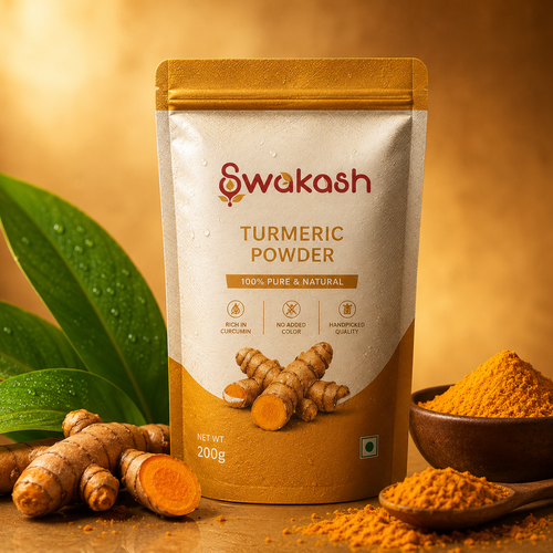 Swakash Turmeric Powder 200g | Pure & Natural Haldi Powder