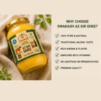 Swakash A2 Gir Ghee - Traditional Bilona Taste | Pure & Natural | 1 Litre
