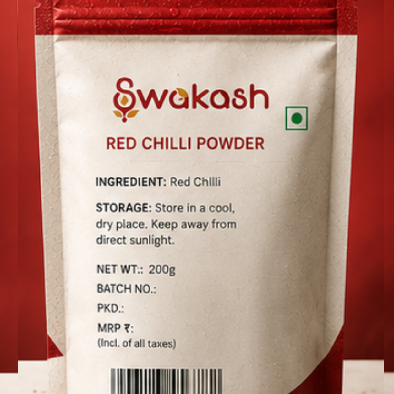 Swakash Red Chilli Powder 200g | Pure & Natural Lal Mirch Powder