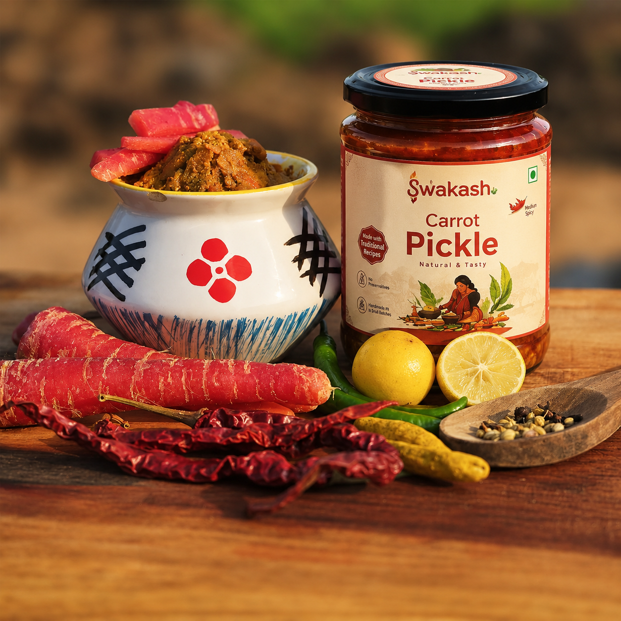 Carrot Pickle | Traditional Indian Gajar Achar | Homemade Style Spicy Carrot Pickle
