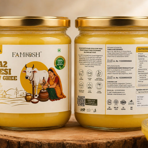 Famkosh A2 Desi Cow Ghee – Traditional Bilona Method | 500ml