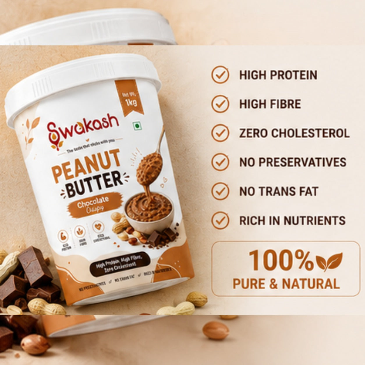 Swakash Chocolate Crunchy Peanut Butter